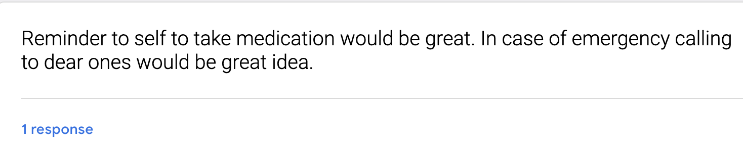 Survey response 6