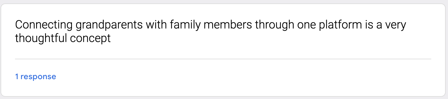 Survey response 7