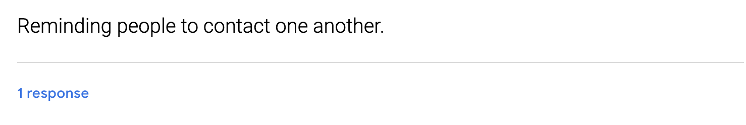 Survey response 8